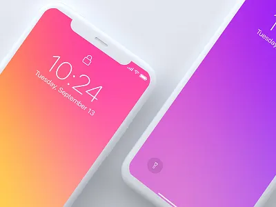 Top View Light iPhone x Mockup app design dial interaction ios iphone x mockup ui ux