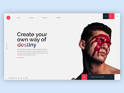 Header Design concept creative design poster slider style typography ui ux visual website