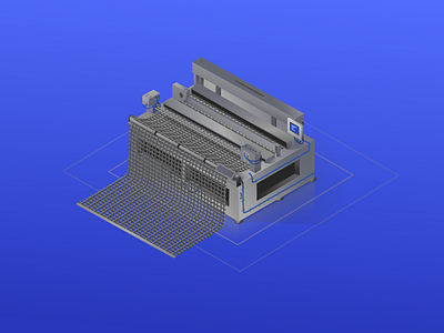 Equipment for the production of metal mesh affinity airyvoid equipment illustration vector