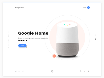 Google Home - homepage geometric google google home homepage interface minimal product site web white space