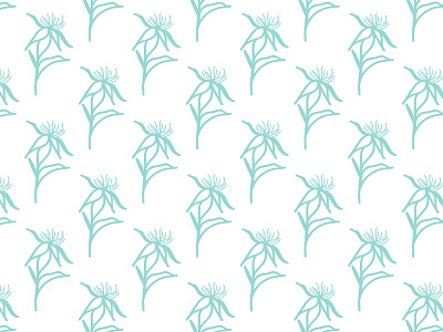Teal Floral botanical design floral pattern repeat