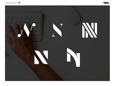 Logo Design : N letter branding font icon letter lettering logo mark monogram n
