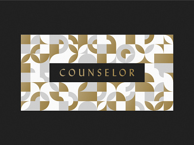 Counselor brand geometry gold grid type