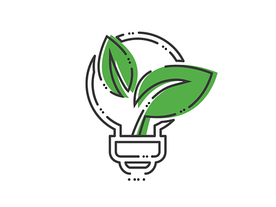 It's spring, save energy. eco energy green lightbulb lineart lines nature subtle