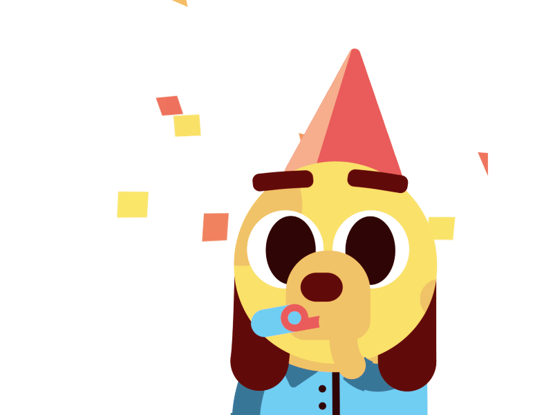 The Fluffy Ones - Animated Sticker Keyboard / Celebration after effects animation characters dog emoji flat sticker