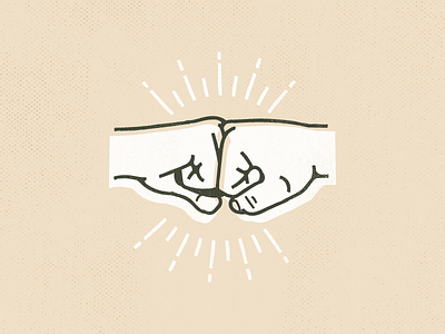 Fist Bump fist bump illustration illustrator vector vintage