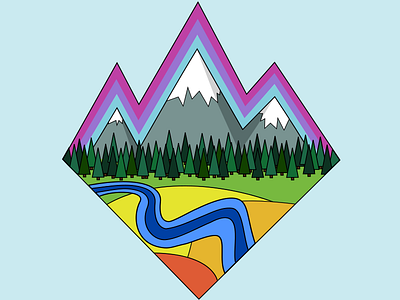 Winter Badge adobeillustrator badge digitalart flatdesign icon icondesign illustration lineart