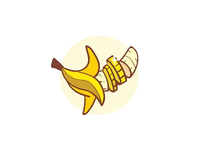 Coins in a banana banana coins creative food fruit fun logo money yellow