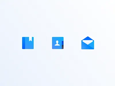 Soft Texture Blue Icons blue flat icon
