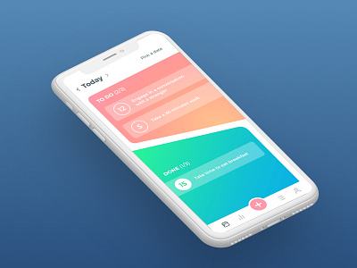 Habits Tracker App app clean color concept design gradient habits ios to do todo todos ui