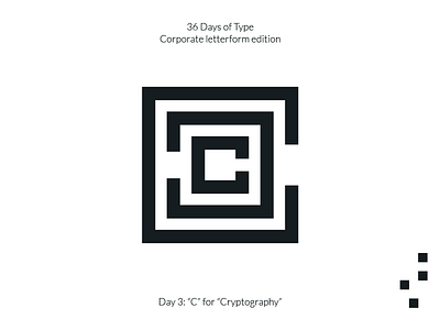 36daysoftype - Corporate Letterform edition - Day 3: C 36 days of type brand identity crypto cryptography design letter c letterform logo logo design monogram type design