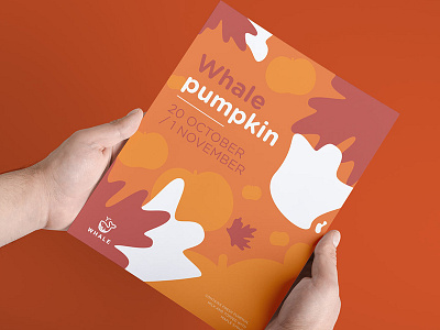 Whale Pumpkin curvy halloween poster