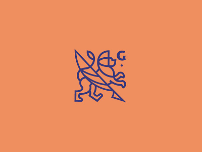 There it is. g lion logo quill theres that lion