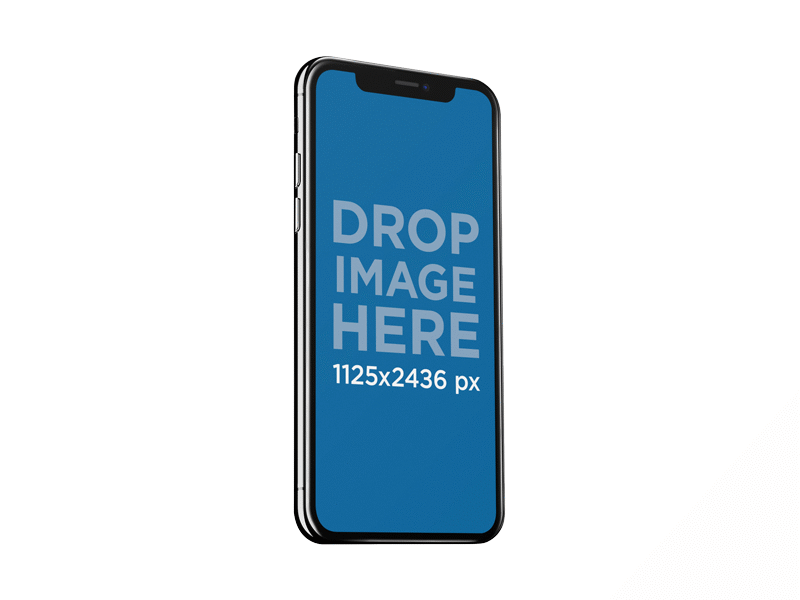 Angled Jet Black Iphone X Mockup Against A Transparent Backdrop design template digital marketing iphone iphone mockup iphone x ui ux