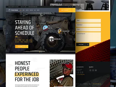Tradesman - Handyman & Contracting Theme construction contracting handyman homepage index landing template ui web website