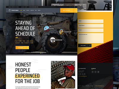 Tradesman - Handyman & Contracting Theme construction contracting handyman homepage index landing template ui web website