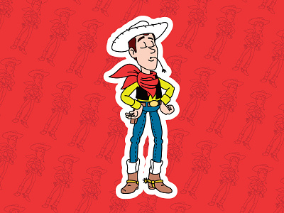 Woody X Lucky Luke cartoons cowboy illustration lucky luke mashup mashups movie smash stickers toy story vector woody