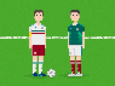 FIFA World Cup 2018 - Mexico 8bit andrés guardado chicharito fifa javier hernández mexico pixe art russia 2018 world cup