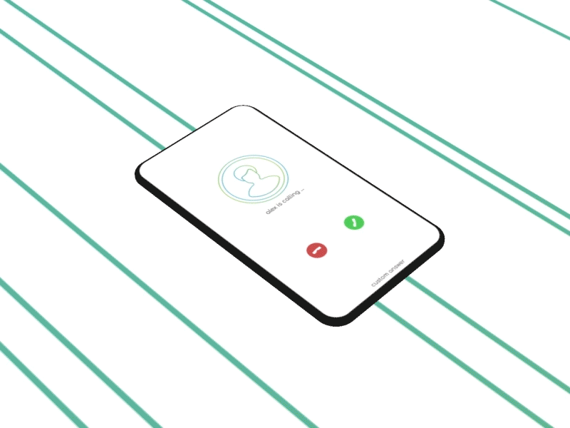 Ui - Reject / Answer 2d animation answer art call cool design motion design olwens phone reject ui