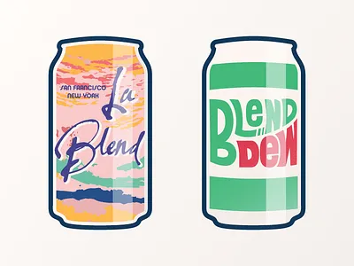 La Blend & Blend Dew blend can croix dew fintech francisco illustration la mountain san soda startup
