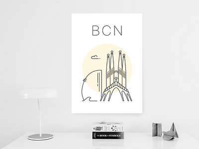 Barcelona poster barcelona minimal poster sagrada familia spain w hotel