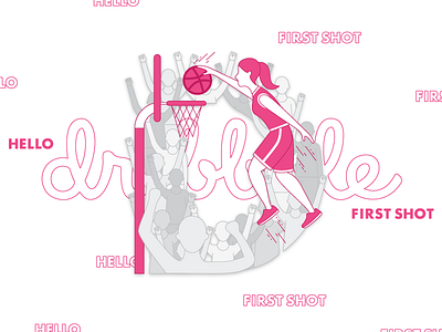 D for Dribbble 2d d debut design dribbble firstshot illustration illustrator letter typography vector