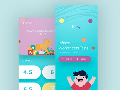 InfiQ Kids App app color iphone logo question ui ux web x