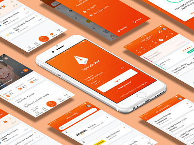 Student Lectures & Jobs App app cv dates flow lectures resume student student life timetable ui ux work