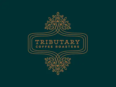 Tributary Coffee Roasters branding coffee roasters logo