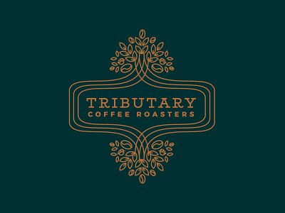Tributary Coffee Roasters branding coffee roasters logo