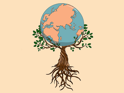 the tree of life graphic design illustration nature world