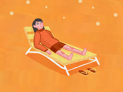 Not so hot summer illustration summer