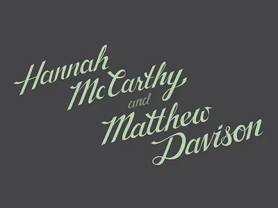 McCarthy & Davison Wedding Calligraphy calligraphy illustration wedding