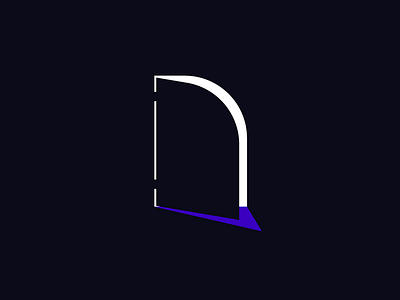 D for Door 36 days of type d door logo minimalist silhouette type typography