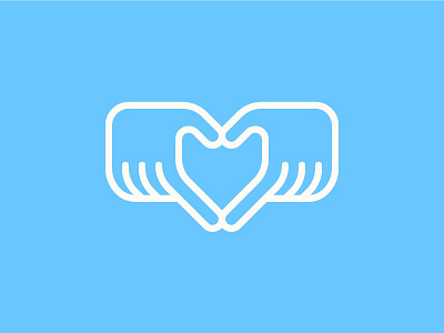 Hand Heart cute hand heart icon line logo sign symbol ux