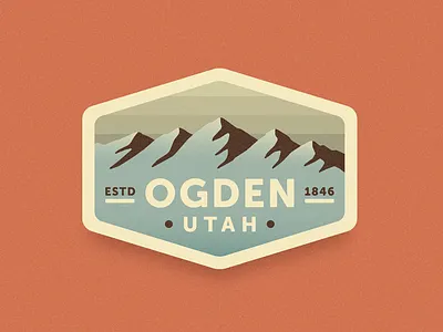 Ogden Badge badge illustration mountains ogden outdoors patch utah