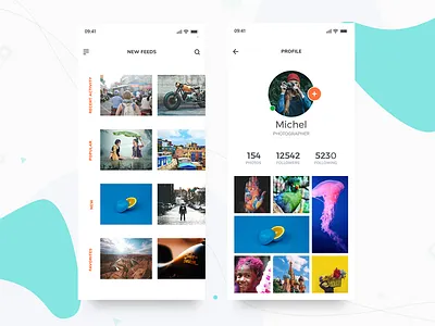 Photography App - Share Photos adobexd app concept ios iphonex minimal pexels photography ui uidesign user interface ux