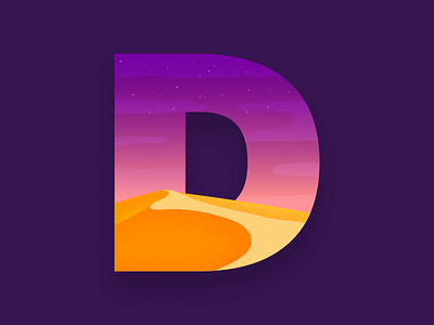 36 Days of Type - D 36 days of type 36 days of type d d desert dunes horizon lettering typography