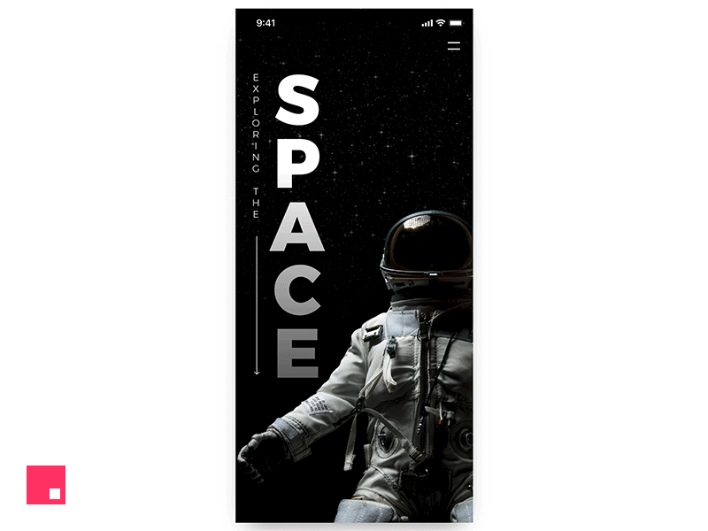 Exploring The Space Animation – InVision Studio FREEBIE animation interface invision studio iphone x planets prototype space studio