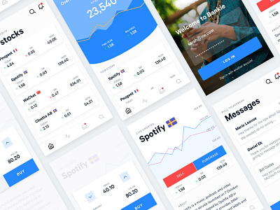 Stock app android app bank cards ios menu ui ux