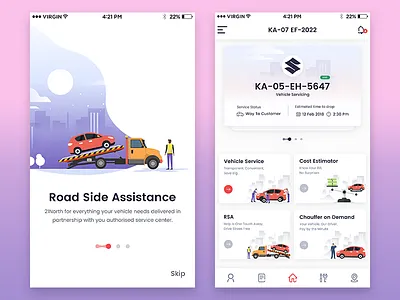 Car Service App app app design behance car car app clean creative design dribbble flat graphic design illustration inspiration mobile service simple trend ui ui design ux