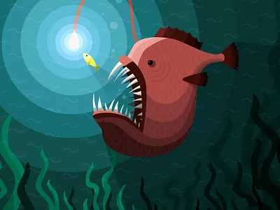 danger in the sea danger depth evil fish jaws light predator sea