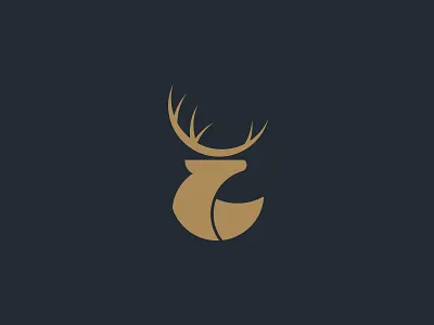 Deer camp camping deer forest icon logo outdoor