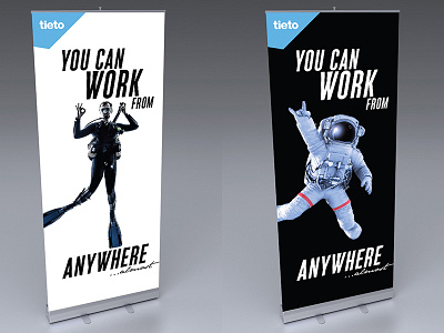 Tieto Capmaign black campaign clean employ hire poster smart tieto white