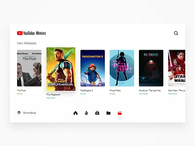Daily UI #025 app dailyui movies tv tv app ui youtube