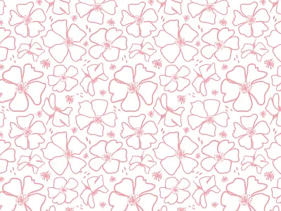 Pink Blossom botanical floral pattern repeat surface pattern