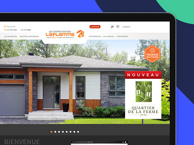 Create Constructionslaflamme color combination css developer development html inner pages responsive website