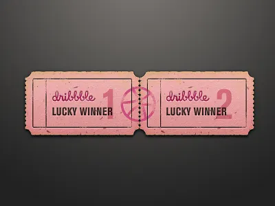 Dribbble Invite Winners dribbble invite mockup ticket tickets winner