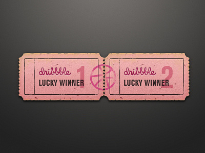 Dribbble Invite Winners dribbble invite mockup ticket tickets winner