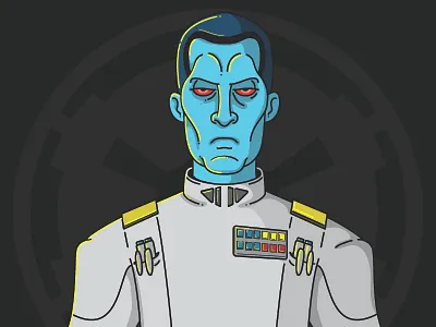Grand Admiral Thrawn animation badass behance characterdesign designspiration etsy grandadmiral graphicdesigncentral idrawcartoons illustration streetart thrawn